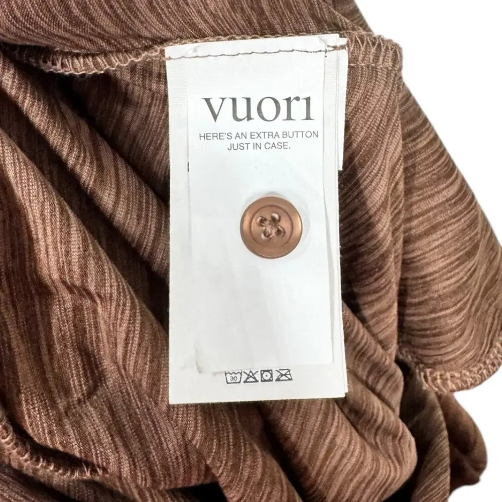Vuori Falls Jumpsuit Almond Heather XL Wide Leg One Piece Athleisure Brown - Picture 8 of 11